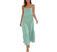 Vestido Mujer Fiesta, Vestido Graduación Adolescente Vestidos Mujer Verano Vestidos Midi Sin Mangas De Tirantes Finos De Color Liso para Estilo Playero Fluido Y Ligero Fiesta Elegantes Bodas