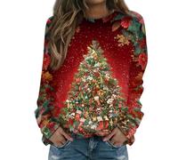 Vestido Mujer Invierno, Sudaderas De Navidad, Natal Unisex Largo Marca Sweater Navidad, Bebe Rojo Jersey Navideño Feo Women Animal Sudaderas Mujer Baratas, M