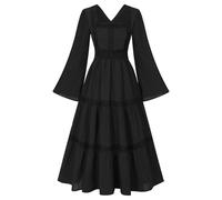 Vestido Mujer Medieval Vintage, Vestidos Cortesano Para Mujer Medieval De La Reina Victoriana Medieval Renacentista Traje Gótico Fiesta Vestido Maxi Disfraz Vampira Mujer Para Halloween Carnava
