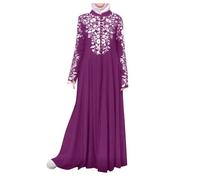 Vestido Mujer Musulmana Islámico Abaya Vestido Islámico Ropa De Oración para Mujer Abaya Kaftan Largo Suelto Kaftan una Pieza Dubai Musulmana Kaftan con Hijab Tunica Blanca Angel Mujer