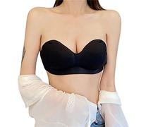 Vestido Mujer Ofertas Sujetador Sin Aros 100A Sujetador Encaje Sin Relleno Sujetador Push Up Sin Relleno Sujetadores Atados Delante Top Negro Sin Tirantes Tiktok Trend Items