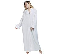 Vestido Mujer Otoño E Invierno Cremallera Albornoz De Terciopelo Más Aumento Camisón Hombres Engrosamiento Pijamas Franela Servicio A Domicilio,mi,L