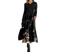 Vestido Mujer Otoño Ropa De Mujer Ropa Invierno Mujer Falda Larga Mujer Invierno Conjunto De Punto Mujer Invierno Vestido Camisero Mujer Vestidos De Mujer Amazon Essentials Mujer 1#Negro L