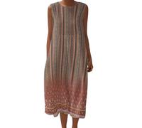 Vestido Mujer Verano Sin Mangas Estampado Geometrico Vestido Largo Playa con Bolsillos Vestidos Casuales Mujer Verano Vestidos Bohemio Elegante Ropa Mujeres Talla Grande Maxi Vestida Suelto Fiesta