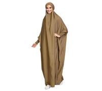 Vestido musulmán de 1 por ciento para mujeres, ropa de oración simple con mangas apretadas, cómoda ropa de mujer musulmana suelta para la escuela, el hogar, la oficina, los viajes, las vacacione