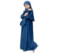 Vestido musulmán para niñas, oración islámica, Abaya, cárdigan de manga larga, vestido de caftán, vestido de ramadán, trajes de Dubái, vestidos de caftán para niñas, vestidos marroquíes Thobe para