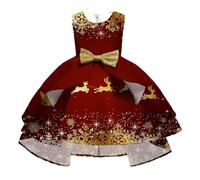 Vestido NavideñO NiñA,Vestido De Navidad para NiñAs Sin Mangas De Papá Noel MuñEco De Nieve para Fiesta De Navidad GraduacióN Vestidos Formales Trajes De Festival para NiñOs PequeñOs