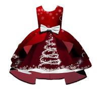 Vestido NavideñO NiñA,Vestido De Navidad para NiñAs Sin Mangas De Papá Noel MuñEco De Nieve para Fiesta De Navidad GraduacióN Vestidos Formales Trajes De Festival para NiñOs PequeñOs