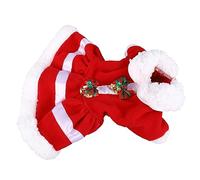 Vestido Navideño para Perro, Vestido Navideño para Perro, Suave y Lindo, Cuello de Muñeca Grueso, Atractivo con Campana para Fiesta (S)