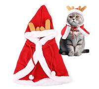 Vestido Navideño Para Perros - Traje De Cosplay Para Razas Pequeñas Medianas Y Grandes - Manto Con Capucha Para Gato | Para Cachorros Razas Pequeñas Medianas Grandes Interior Exterior Evento Fiesta Na