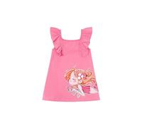 Vestido Niña Verano Punto Algodón - Vestido Playa Infantil Casual Sin Mangas con Volantes - Vestido Informal Ligero Estampado Divertido Niñas 2-8 Años (FR/ES, Edad, 2 años, Regular, Geranio)