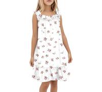 Vestido NiñA Verano, Vestido NiñA Ceremonia Vaqueros, Vestidos De Fiesta CamisóN Bohemio Suave Lindo E Informal con Estampado Floral Escalonado Y Volantes Vestidos Verano Dresses Dress Summer Dress