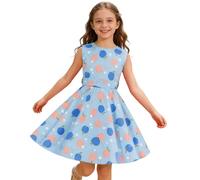 Vestido niñas con diseño de y en la Espalda diseño sin Mangas para niñas Ideal para Ocasiones y Celebraciones versión Elegante de Temporada Belleza Que se Lleva con Soltura