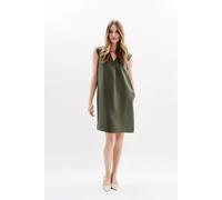 Vestido Pamela 100 % lino verde caqui mujer 40