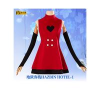 (Vestido para adulto, XS) Vestido de cosplay de Hotel Hazbin Charlie Morningstar, estilo casual y sencillo para