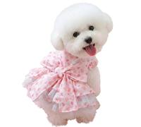 Vestido para cachorros | Adjustable Cute Pet Supplies - Easy Wear Pink Heart Pet Skirt | Flexible and Reliable Design Girl Cat Clothes - for Spring Summer Birthday Holiday Everyday Party Outdoor