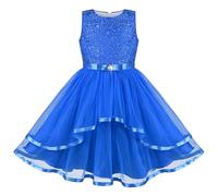 Vestido para niña Flor Cobalto Azul Ceñido Boda Fiesta Dama de Honor 8 años