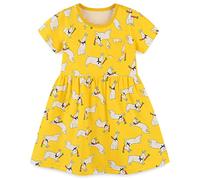Vestido para Niñas Verano Algodón Floral con Unicornio Sin Mangas Corta Casual Vestidos Tallas 1-7 años, 3-4 años, Conejo
