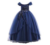 Vestido para niños, vestido de princesa, línea hombro, actuación niña, largo con pomo, Corto Disfraz San Valentin Bebe NiñA 1 AñO B5e19