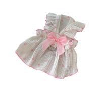 Vestido para perro, falda para cachorro, ropa para perro, vestido de noche de boda, falda de rosa, vestido con lazo para perros pequeños, ropa para mascotas y estante (rosa, S)