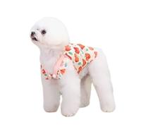 Vestido para perro pequeño, lindo estampado de corazón, manga con volantes, falda sin mangas para gato, cachorro, camisa para mascotas para perros pequeños, yorkie, pomerania, chihuahua, talla L