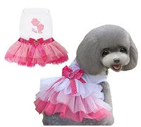 Vestido para Perros Falda de Lujo para Cachorros Ropa para Perro Vestidos de Princesa Vestido de Novia Vestido con Lazo de Beso para Perros Pequeños