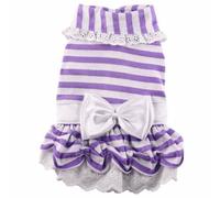 Vestido para perros "Simone" DoggyDolly rayas lilas, 70% Dto.
