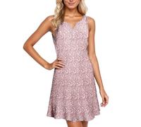 Vestido Playa Mujer Sin Mangas Cuello Camisero Estampado Floral Suelto para Diario Muy Femenino Y Ligero para Paseos por La Playa