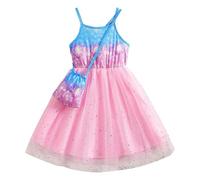 Vestido Princesa, Vestidos para Navidad Casuales De Verano para NiñOs PequeñOs Sin Mangas De Moda con Falda De Malla DiseñO De Estrella Y Luna Uso Diario Edad 3-9