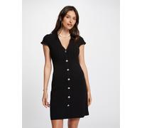 Morgan Mujer Vestido Corto Negro Manga Corta Talla XS, Negro, XS