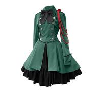 Vestido renacentista para mujer, medieval, Halloween, vestido de estado de la corte de leche, Steam Punk, vestido de bruja negra, tallas grandes, disfraz de bruja, vestido de fiesta del siglo 19