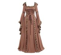 Vestido renacentista para mujer, vestido de bruja negra, vestido de Halloween, vestido de estado de la corte fuera de los hombros, vestido punk, vestido de mujer con hombros descubiertos del siglo 19