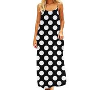 Vestido sin espalda para mujer, vestido de verano de muselina, sin mangas, vestido de cami, tirantes delgados, bohemio, plisado, vestido de playa, ligero, maxivestido, vestido de casa, vestido de