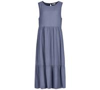 Vestido sin mangas cuello redondo volante