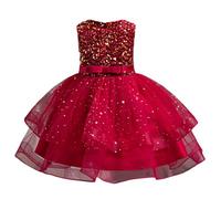 Vestido Sin Mangas Niña,Vestido de Noche para Niñas Inspirado en Princesas con Diseño Elegante sin Mangas Ideal para Celebraciones de Verano