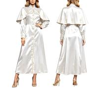 Vestido tálar clero de manga larga para mujer vestido pastoral con capa ropa litúrgica elegante y transpirable tónica sacerdotal larga para bautizos fiestas religiosas cosplay adultos negro