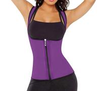 Vestido Tirantes Mujer Body Reductor Sin Tirantes Faja Compressx Faja Vestido Reductora Mujer Corsé De Entrenamiento Adelgazante para Fitness Chaleco Culote Antirozaduras Braga Purple XL