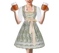 Vestido tirolés bávaro para mujer, vestido tirolés, blusa, delantal, alemán | Blusa tirolesa de Halloween con delantal, traje bávaro, disfraz alemán para niñas y mujeres, Oktoberfest, teatro, Halloween