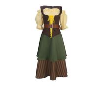 Vestido tirolés para mujer, estilo bávaro, tradicional, blanco, manga corta, transpirable, fácil de limpiar, versátil, de rendimiento, elegante, festivo, cómodo, tirolesa midi para mujer, 01#_verde