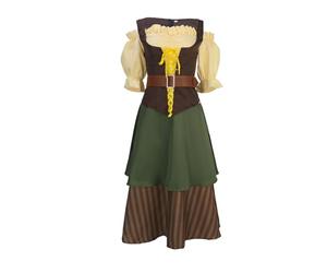 Vestido tirolés para mujer, estilo bávaro, tradicional, blanco, manga corta, transpirable, fácil de limpiar, versátil, de rendimiento, elegante, festivo, cómodo, tirolesa midi para mujer, 01#_verde