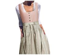 Vestido tirolés para mujer, estilo bávaro, tradicional, de rendimiento, transpirable, fácil de limpiar, elegante, festivo, cómodo, Oktoberfest, 01#_rojo, XXL