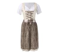 Vestido tirolés para mujer, tallas grandes, color verde, incluye blusa tirolesa, delantal tirolesa, 3 piezas, elegante, vestido tradicional tradicional, vestido tradicional bávaro, traje tradicional