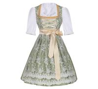 Vestido tirolés para mujer, vestido tradicional midi para mujer, color verde, incluye blusa tirolesa, delantal de encaje, 3 piezas, elegante atuendo bávaro, moderno, vestido tradicional sofisticado