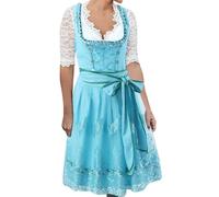 Vestido TiroléS Tradicional Midi Para Mujer Tirolesa Con Encaje Fiesta De Delantal Traje Carnaval BáVaro Oktoberfest Costume Disfraz Del