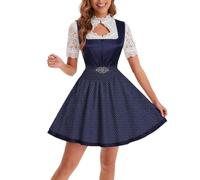 Vestido tradicional tirolés para mujer, color rojo, incluye blusa tirolesa, delantal tirolesa, 3 piezas, elegante, vestido tradicional bávaro, para Oktoberfest