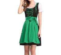 Vestido tradicional tirolés para mujer, estilo tirolesa, estilo tirolesa, juego completo, festivo, vestido tirolés, tallas grandes, adecuado para fiestas de cerveza, verde, M