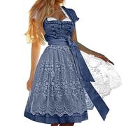 Vestido Tradicional Tirolesa para Mujer Disfraz Fiesta Mujeres BáVaro Tallas Grandes Dirndl De Cerveza Festival Manga Corta Adultos la Popular