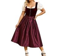 Vestido Tradicional Tirolesa Para Mujer Disfraz Fiesta Mujeres De Oktoberfest 3 Piezas Con Delantal Traje Experiencia Vestimenta Tnica Carnaval,