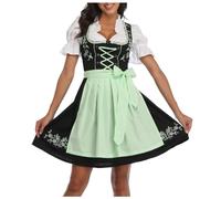 Vestido Tradicional Tirolesa Para Mujer Oktoberfest Disfraz De Baviera Estilo Folk Cosplay Alemana Traje BáVaro Disfraces Costume
