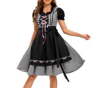 Vestido Tradicional Tirolesa para Mujer Oktoberfest Disfraz De Dirndl AlemáN AutéNtica AtmóSfera Festiva Alemana Traje BáVaro Disfraces Costume